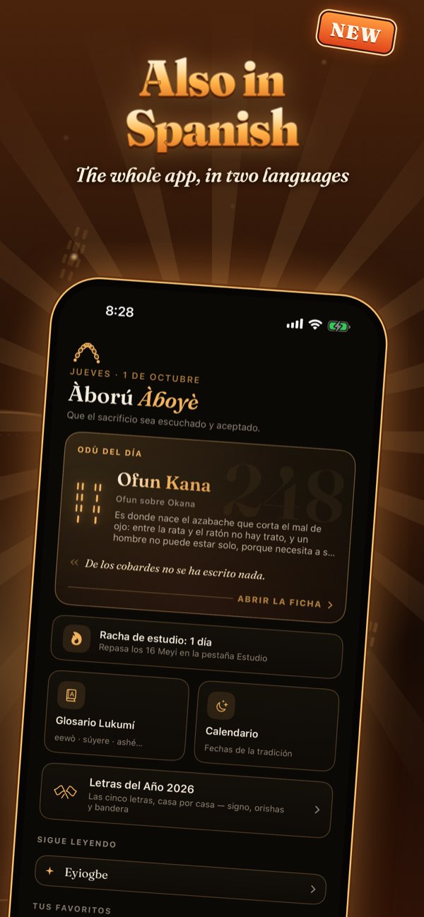 Also in Spanish: the whole app, in two languages.