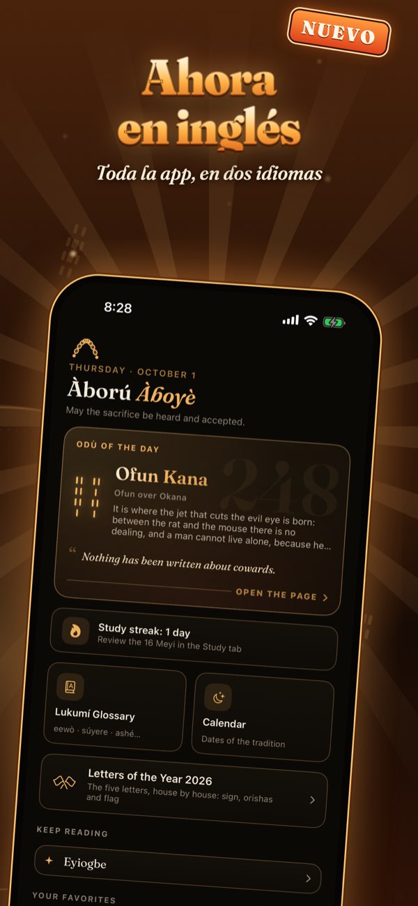 Ahora en inglés: toda la app, en español y en inglés.